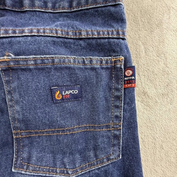 Lapco FR Flame Resistant Jeans Mens 36x34 Blue Denim Work Pants CAT 2 ATPV 13 - Picture 14 of 16